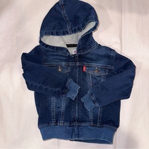 Toddler Zip-Up Hooded Denim Levi’s Jacket Size 24M